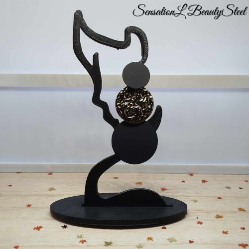 Boucles d'Oreilles Cercles Éclat Noir