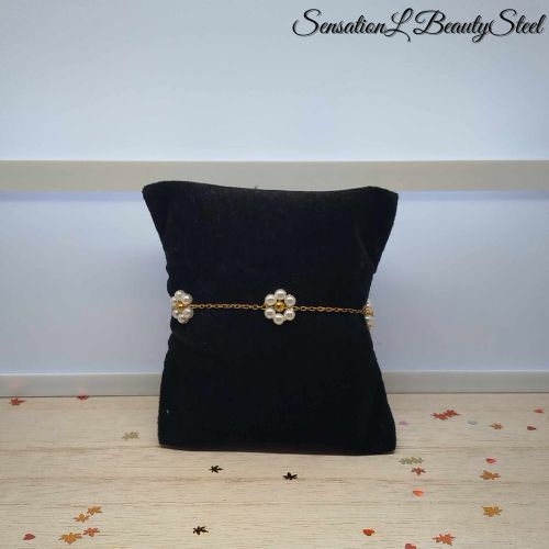 Bracelet Perles Fleuries