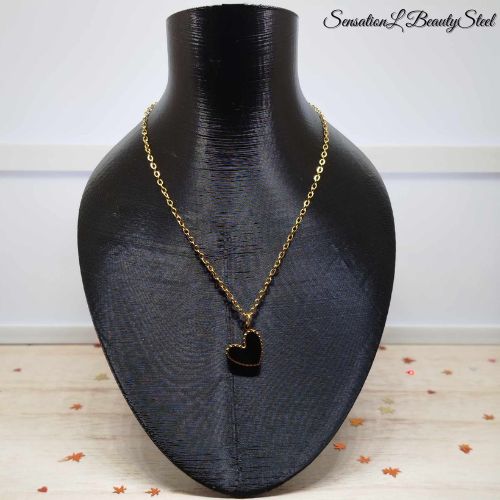 Collier Cœur Noir