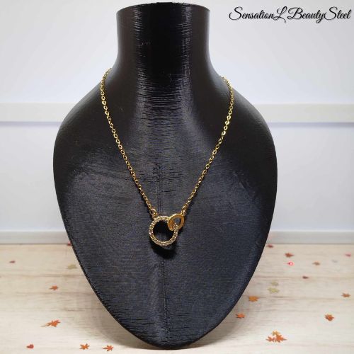 Collier Cercles Entrelacés Cristallins