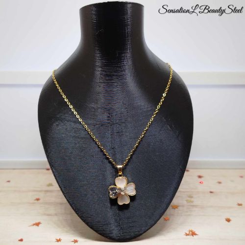 Collier Trèfle Éclat Nacré