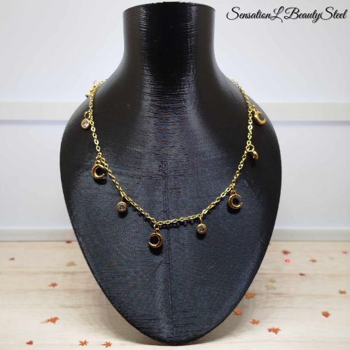 Collier Lunes et Cristaux