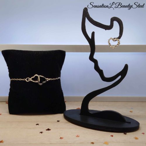 Parure Cœurs Entrelacés – Zoom détail